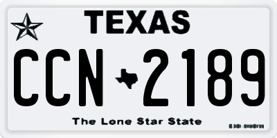 TX license plate CCN2189