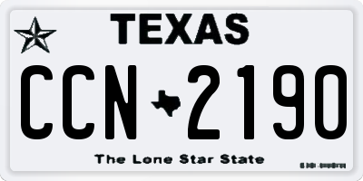 TX license plate CCN2190