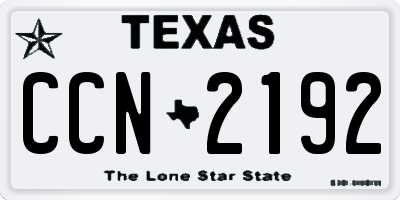 TX license plate CCN2192