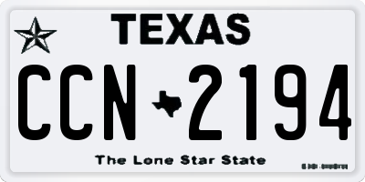 TX license plate CCN2194