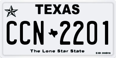TX license plate CCN2201