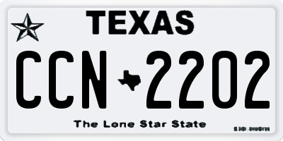 TX license plate CCN2202