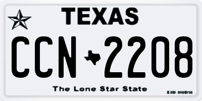 TX license plate CCN2208