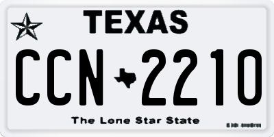 TX license plate CCN2210