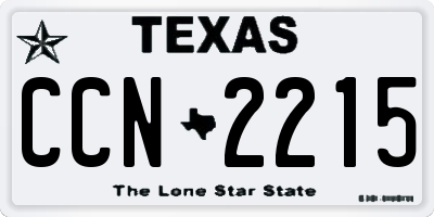 TX license plate CCN2215