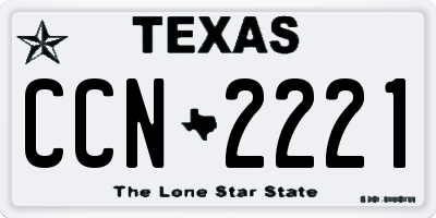 TX license plate CCN2221