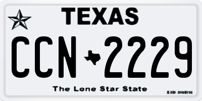 TX license plate CCN2229
