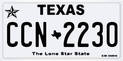 TX license plate CCN2230
