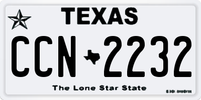TX license plate CCN2232