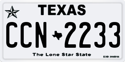 TX license plate CCN2233