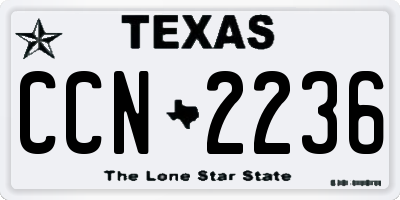 TX license plate CCN2236