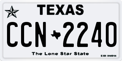 TX license plate CCN2240