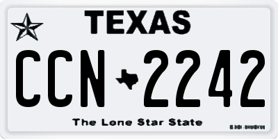 TX license plate CCN2242