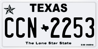 TX license plate CCN2253