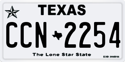 TX license plate CCN2254