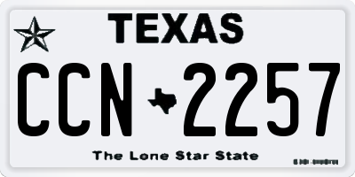 TX license plate CCN2257
