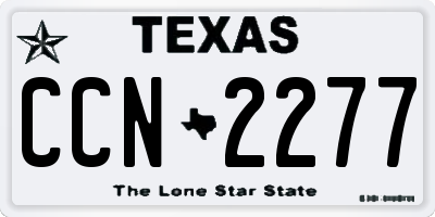TX license plate CCN2277