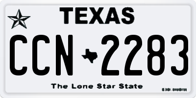 TX license plate CCN2283