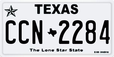 TX license plate CCN2284
