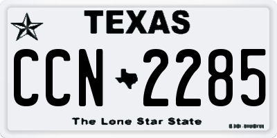 TX license plate CCN2285