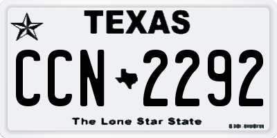 TX license plate CCN2292