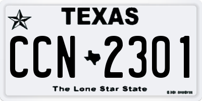 TX license plate CCN2301