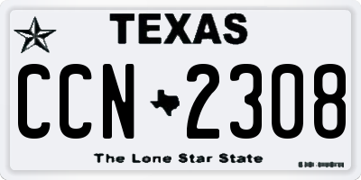 TX license plate CCN2308
