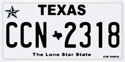 TX license plate CCN2318