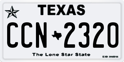 TX license plate CCN2320