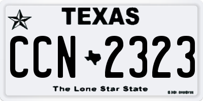 TX license plate CCN2323