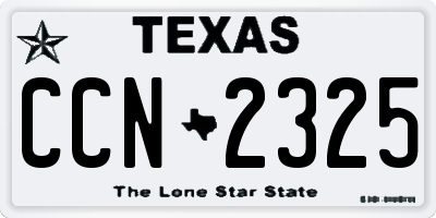 TX license plate CCN2325