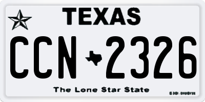 TX license plate CCN2326
