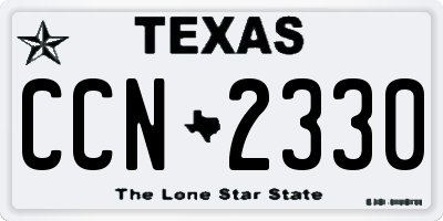 TX license plate CCN2330