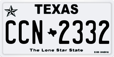 TX license plate CCN2332