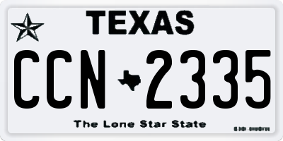 TX license plate CCN2335