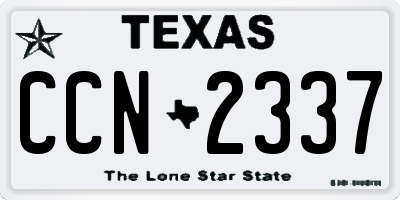 TX license plate CCN2337