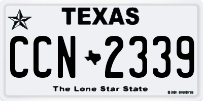 TX license plate CCN2339
