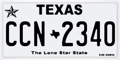TX license plate CCN2340