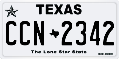 TX license plate CCN2342
