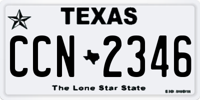 TX license plate CCN2346
