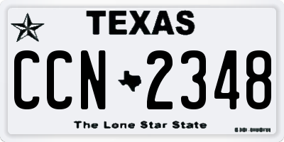 TX license plate CCN2348