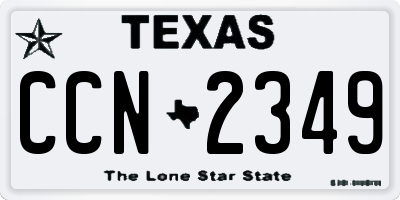 TX license plate CCN2349