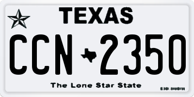 TX license plate CCN2350