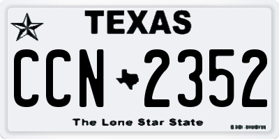 TX license plate CCN2352