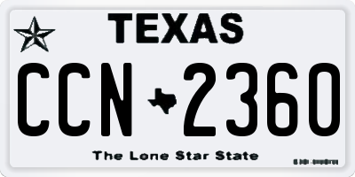 TX license plate CCN2360