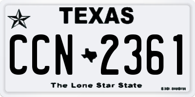 TX license plate CCN2361