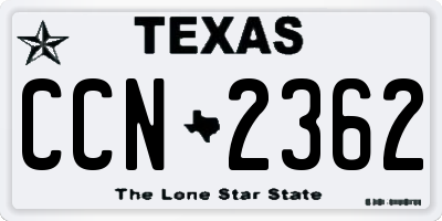 TX license plate CCN2362