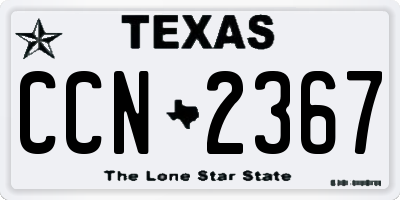 TX license plate CCN2367