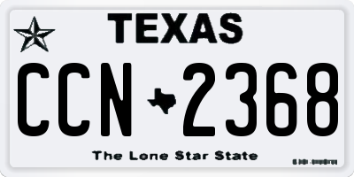 TX license plate CCN2368