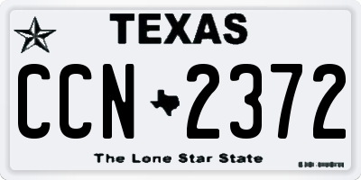 TX license plate CCN2372
